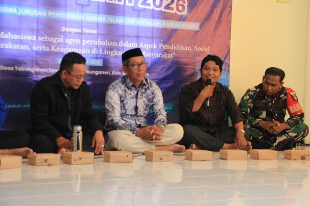 Sekretaris Camat Tabunganen saat memberikan sambutan.