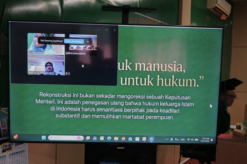 Ujian berlangsung secara hibrida.