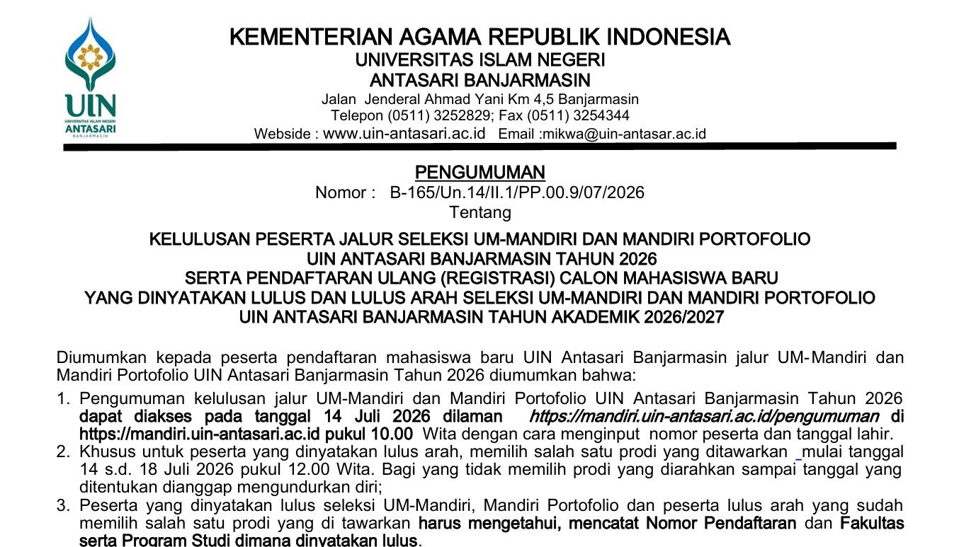 Untuk Cover Pengumuman Kelulusan UM Mandiri dan Portolio