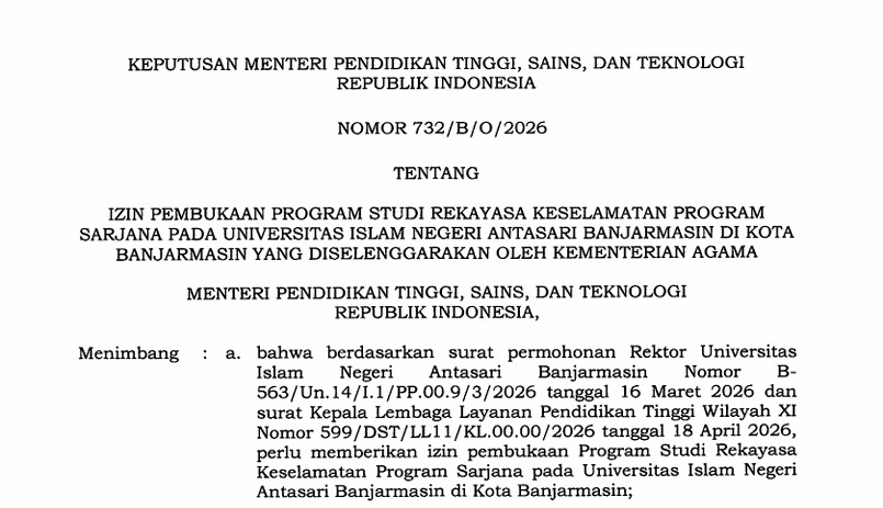 untuk cover berita pembukaan S-1 Rekayasa Keselamatan.