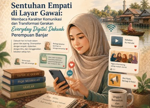 Ilustrasi untuk artikel Sentuhan Empati di Layar Gawai (generated oleh AI)