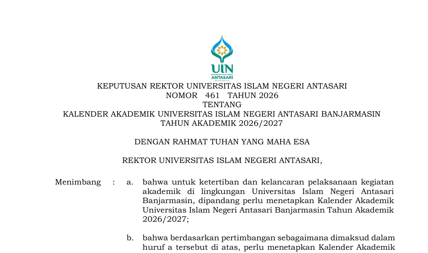 Untuk thumbnail pengumuman kalender akademik 2026/2027