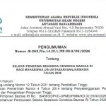 Untuk kover pengumuman seleksi beasiswa baznas 2026